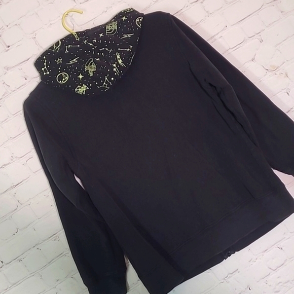 The North Face Glow in The Dark Logo Galaxy Hoodie Sweatshirt Black Youth Sz L - Picture 12 of 17